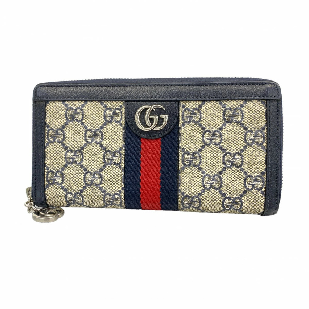 Gucci Long Wallet Ophidia Navy Blue
